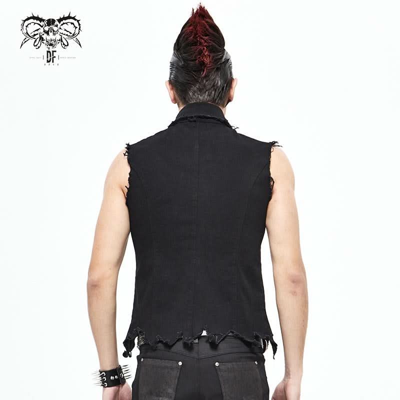 'Apathy' Distressed Punk Vest