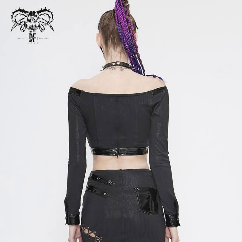 'Tough Luck' Punk Off-Shoulder Top
