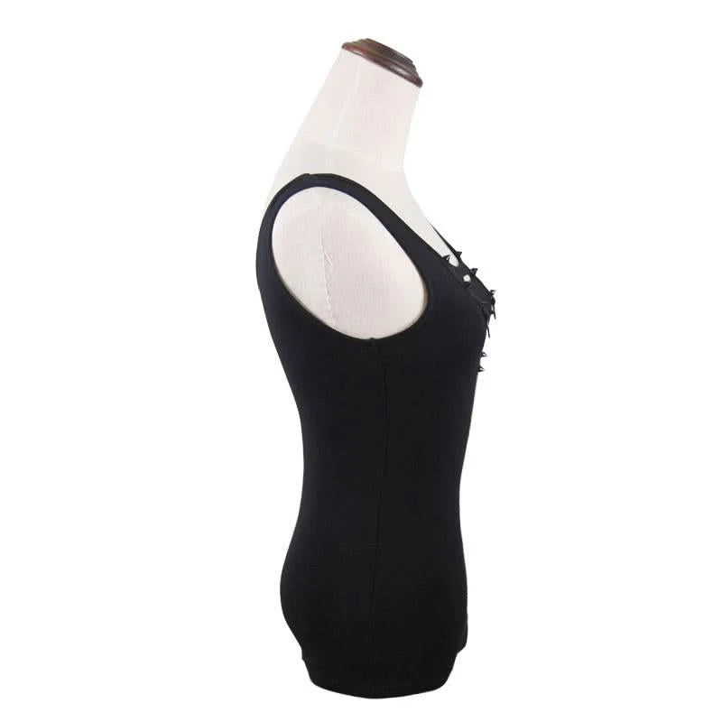 'Burn Black' Casual Punk Tank Top