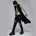 Death Metal Distressed Sleeveless Coat