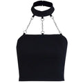 Women’s Chain Halter Neck Crop Top