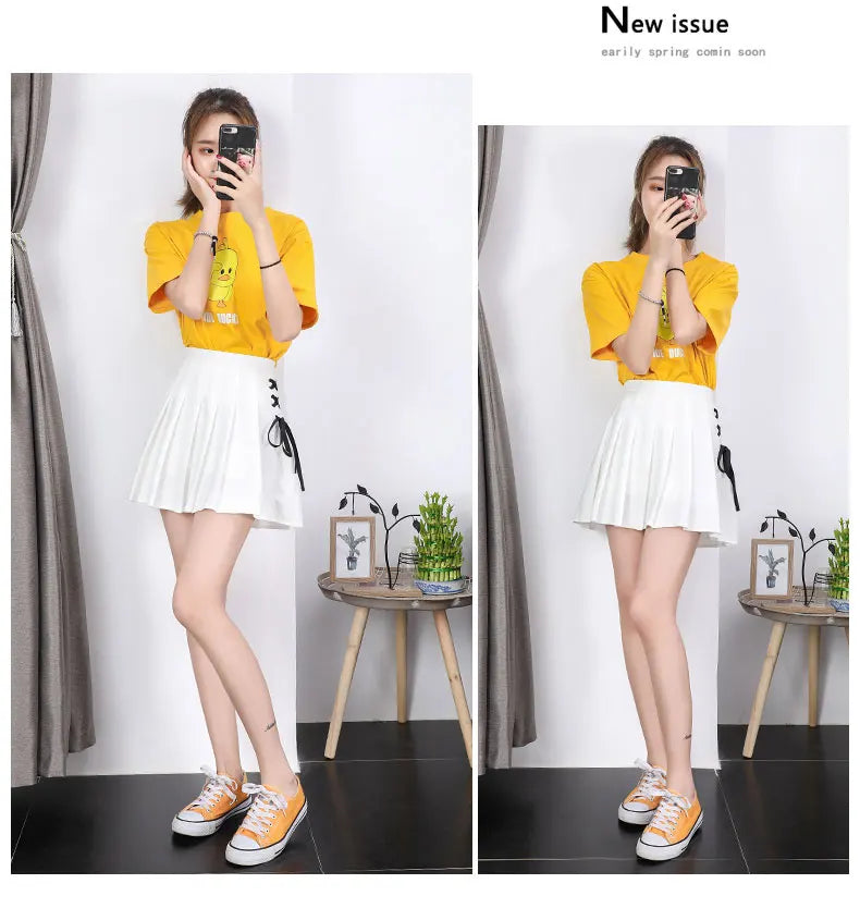 Black High Waist Mini Skirt