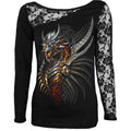 Spiral - Razor Back Longsleeve top - Blac