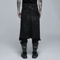 Orpheus Distressed Kilt With Leather Straps