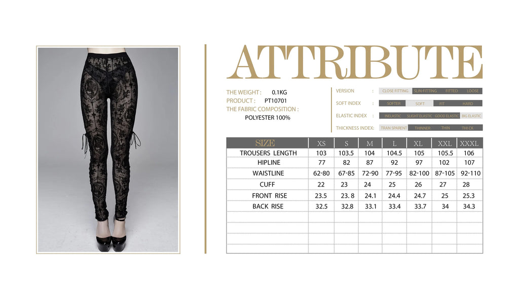 'Little Miss Scare All' Sheer Mesh Gothic Leggings