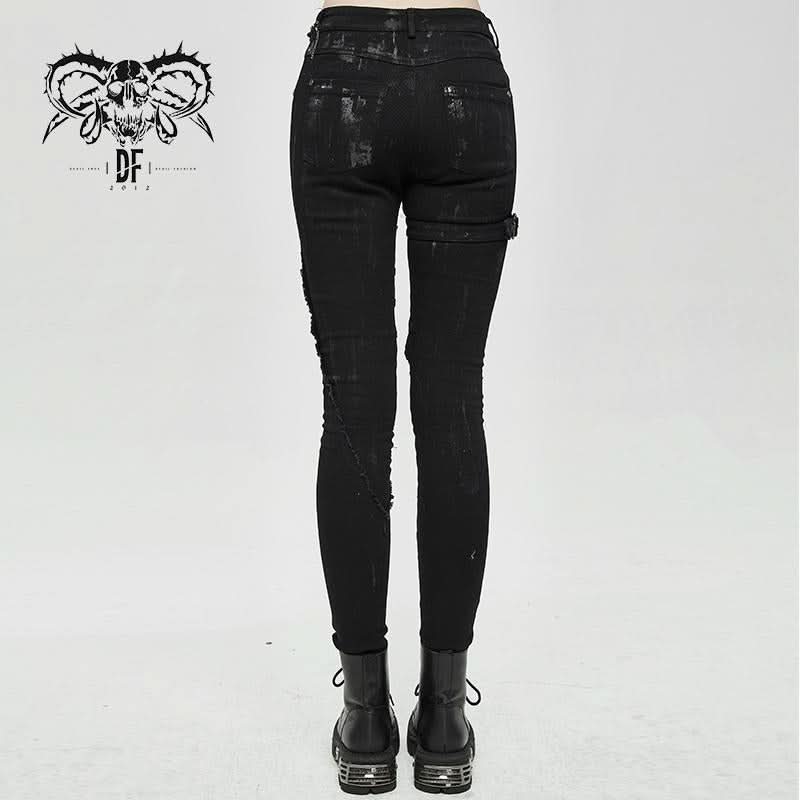 'Renegade Princess' Punk Pants with Lace Detail