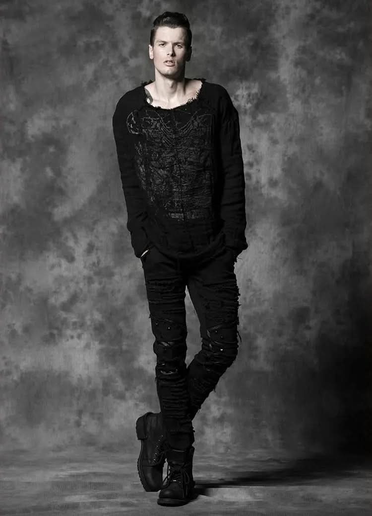 Punk ripped jeans