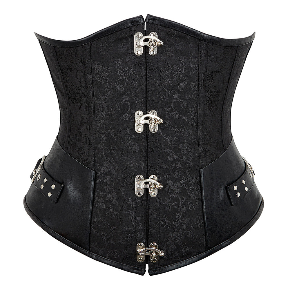 Faux Leather Underbust Corset