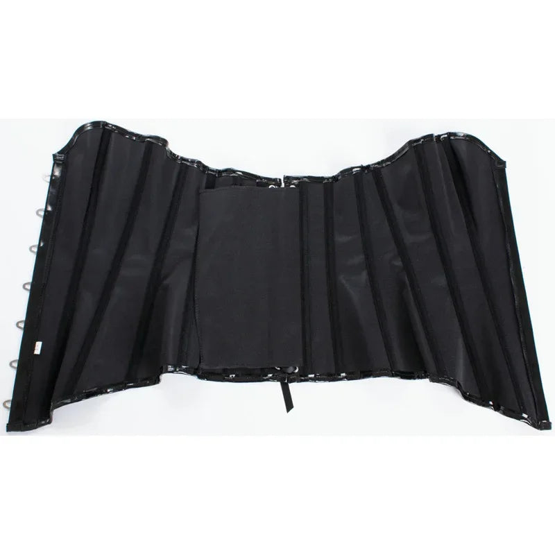 Black PVC Vinyl Corset