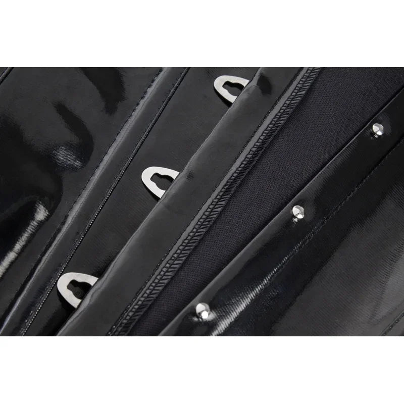 Black PVC Vinyl Corset