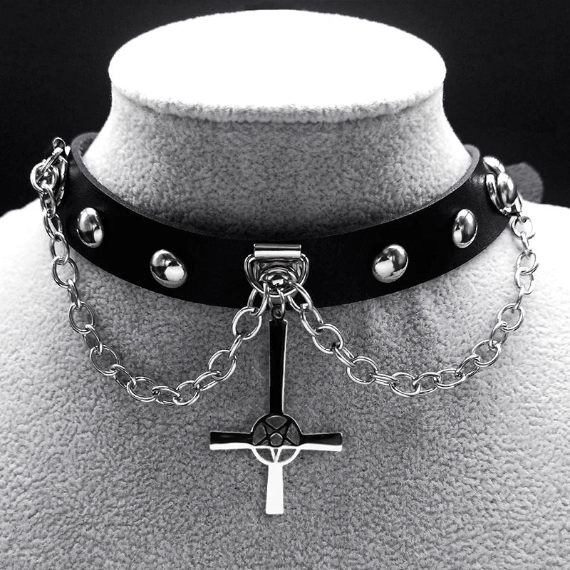 Inverted cross choker