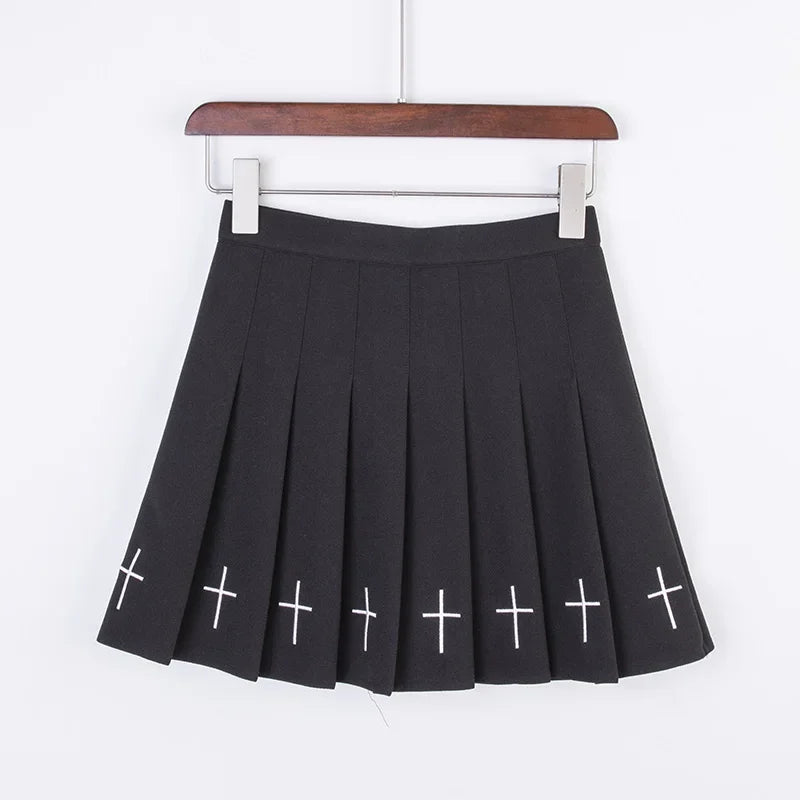 Black High Waist Mini Skirt