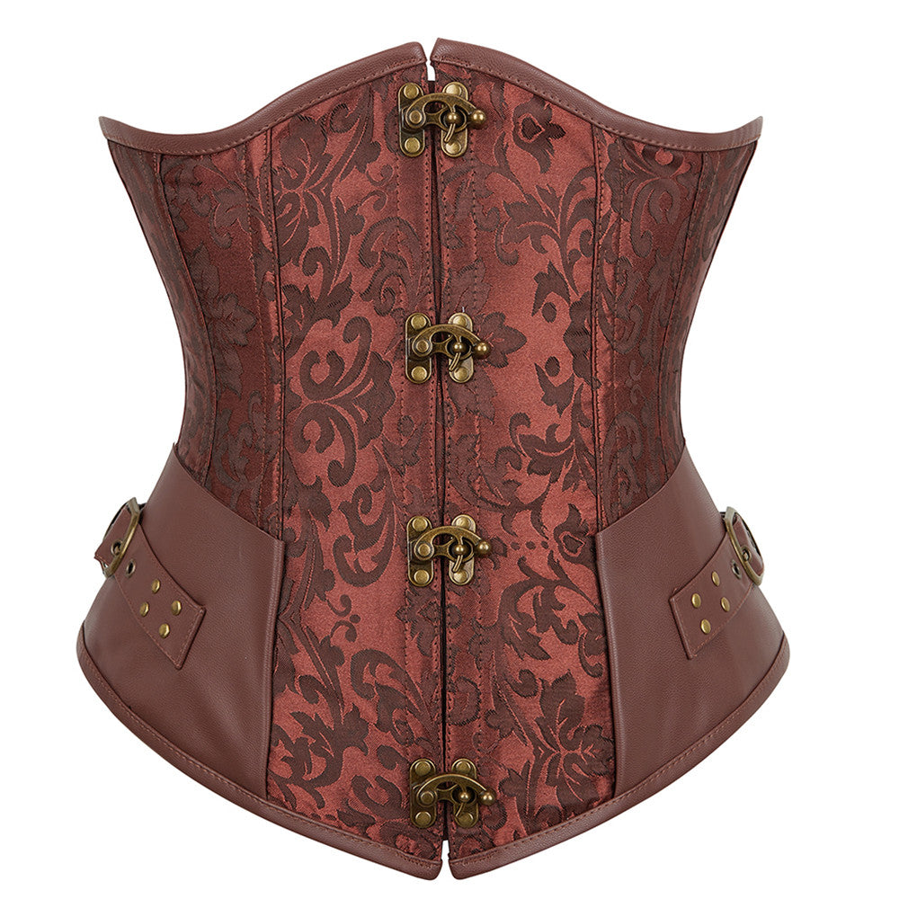 Faux Leather Underbust Corset