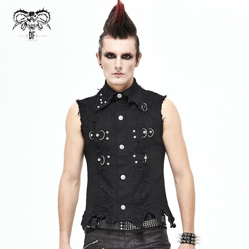 'Apathy' Distressed Punk Vest