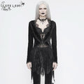 'A Season in Hell' Gothic Blazer with Waterfall Mesh Hem