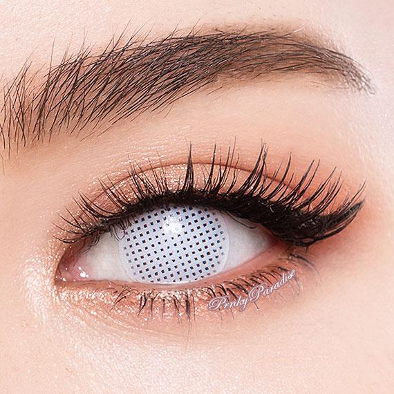 White Mesh Contact Lenses