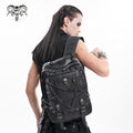 Men’s Gothic Buckle-up Rivets Skull Bag