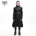 Men’s Gothic Eyelets Buckle-up Ring Coat