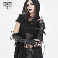 Women’s Punk Lace-Up Multi-buckle Gloves