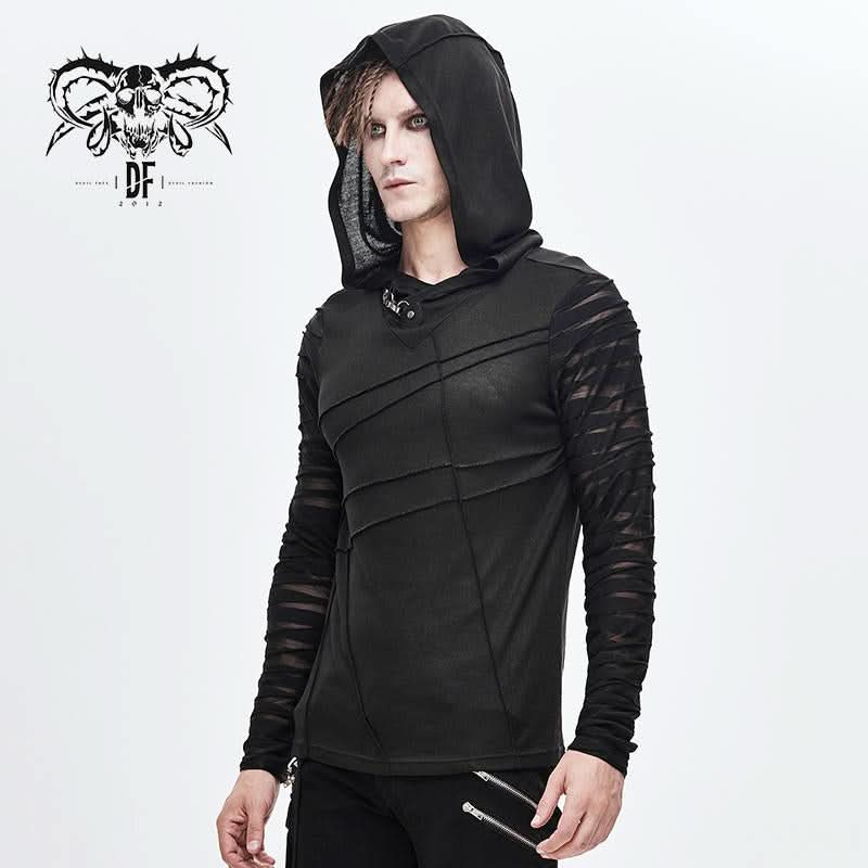 'Reaper will Reap Someday Too' Gothic Hooded Top