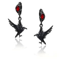 Unisex Gothic Crow Earrings