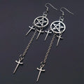 Unisex Grunge Moon Star Sun Dangle Drop Earrings