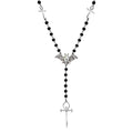 Women’s Gothic Cross Bat Beaded Necklace