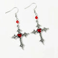 Women’s Gothic Cross Heart Earrings