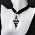 Women’s Gothic Diamante Cross Choker