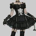 Women’s Gothic Layered Off-Shoulder Dress