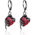 Women’s Gothic Skeleton Hand Heart Earrings