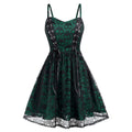 Women’s Gothic Skull Lace Strappy Slip Dress