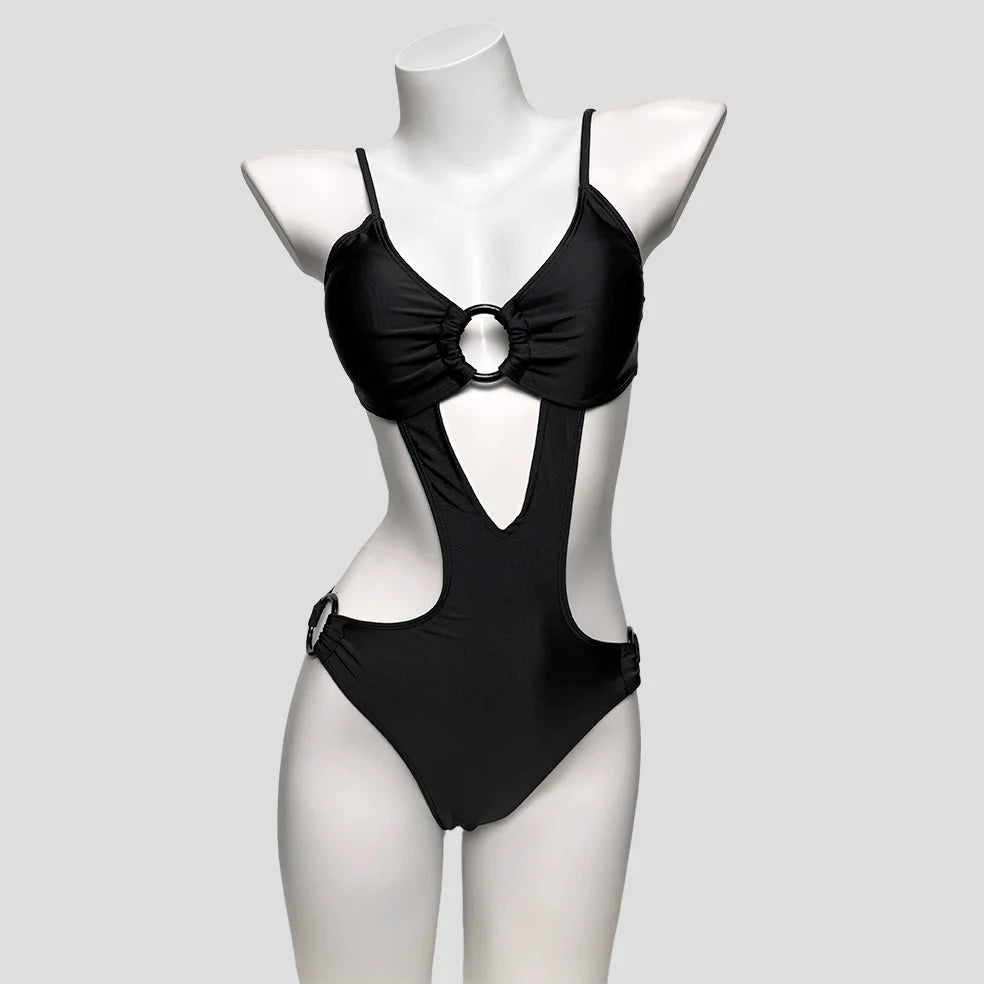 Women’s Grunge Ring Cutout Swimsuit