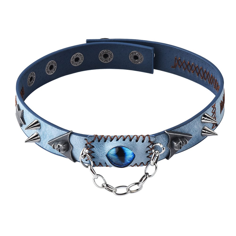 Women’s Punk Devil’s Eye Studded Choker