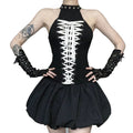 Women’s Punk Lace-up Halterneck Party Dress