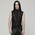 Men’s Gothic Spider Mesh Ripped Tank Top