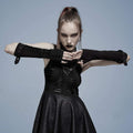 Women’s Gothic Ripped Buckle Long Gloves