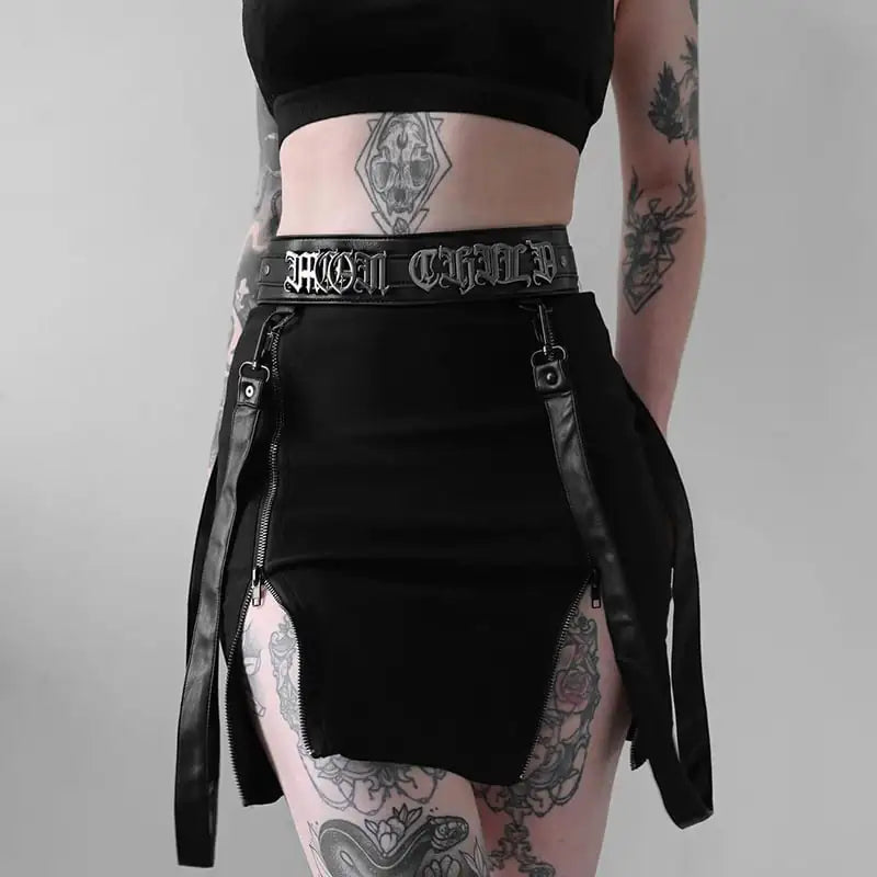Skinny Skirt with Double Zipper